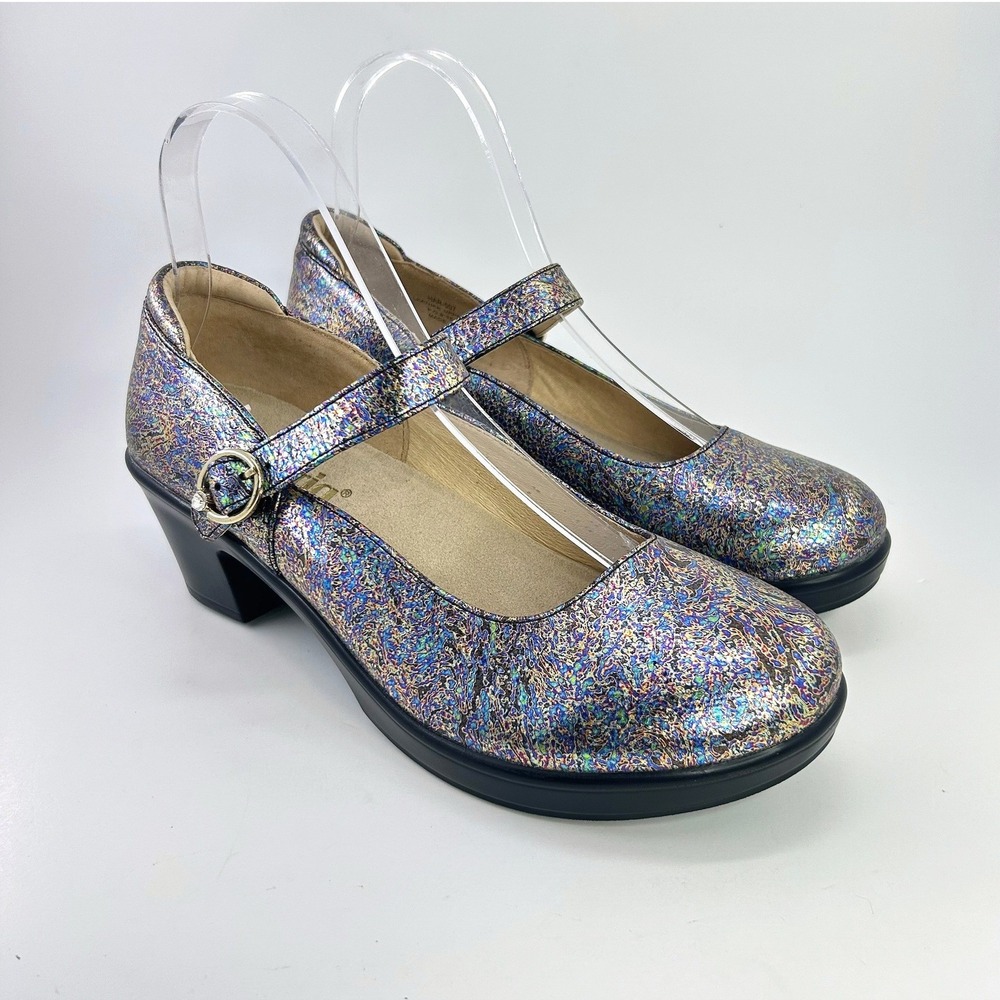 Alegria HAR-507 Harper Spectrum Metallic Mary Jane Pumps Womens 9 EU 39 Cocktail